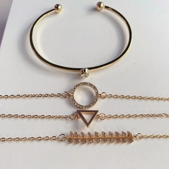 Gold Plated Bracelet Set - Picture 2 of 2